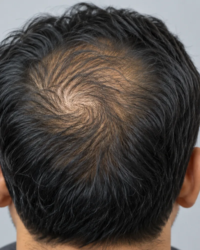 Exosomes for Hair, illustrative before example