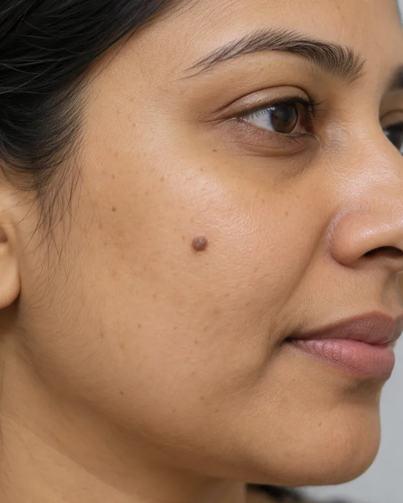 Mole Removal, illustrative before example