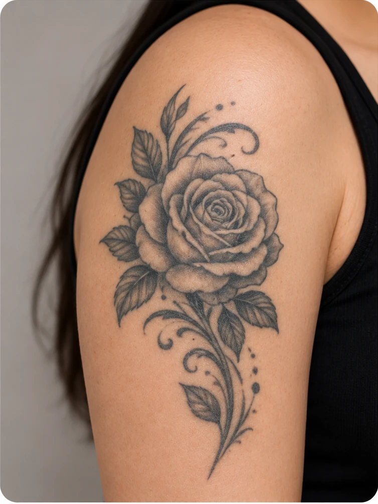Tattoo Removal Treatment, illustrative before example