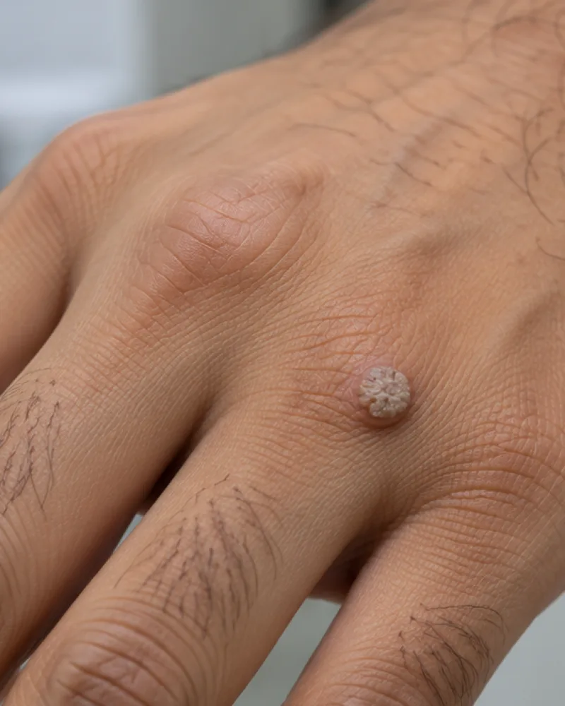 Wart Removal, illustrative before example